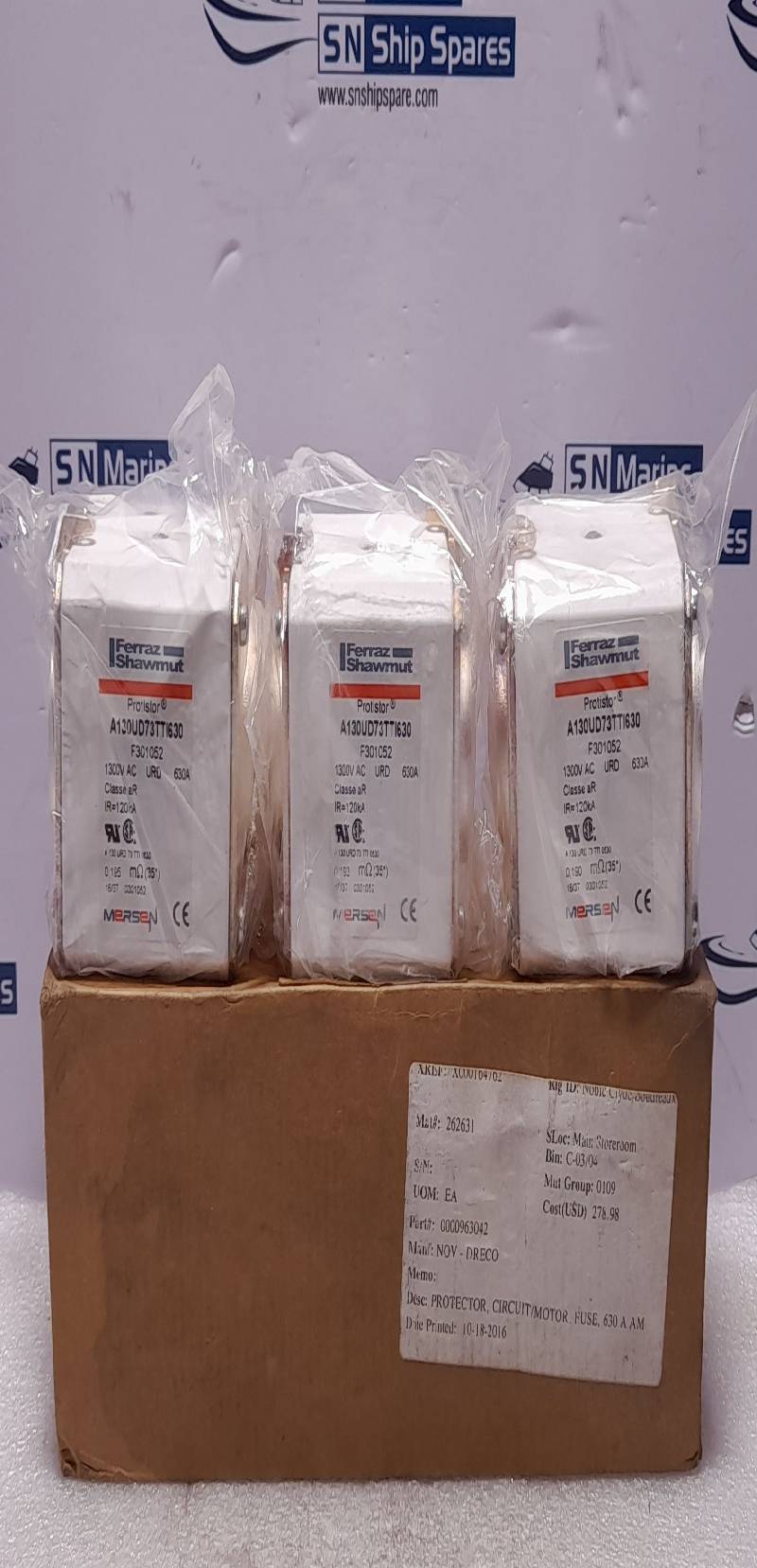 Mersen Ferraz Shawmut F301052 Protistor A130UD73TTI630 Fuse 1300V 630A