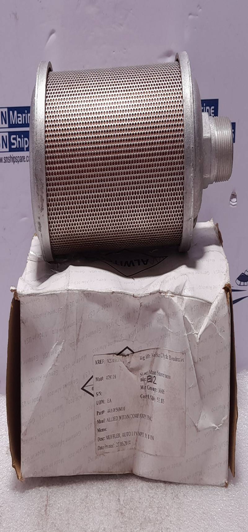 Allied Witan Alwitco 44AW56 Atomuffler M10 Air Exhaust Muffler 0111010 44AW56M10