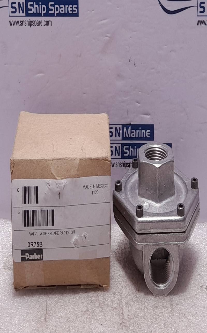 Parker Schrader Bellows 0R75B Quick Exhaust Valve Max PSI 150
