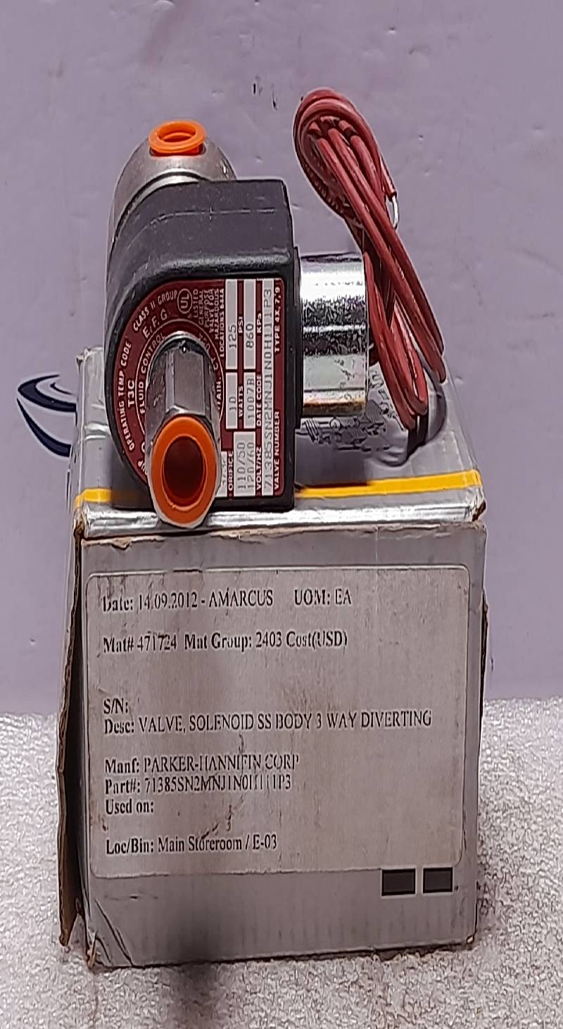 Parker 71385SN2MNJ1N0H111P3 Solenoid Valve 7H111P3 17 1SHF3 110V50Hz 120V60Hz