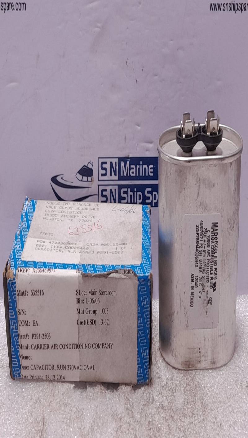 Mars 325P256H44C36N4X 12040 Capacitor 25UF+/-6% 440VAC 50//60Hz