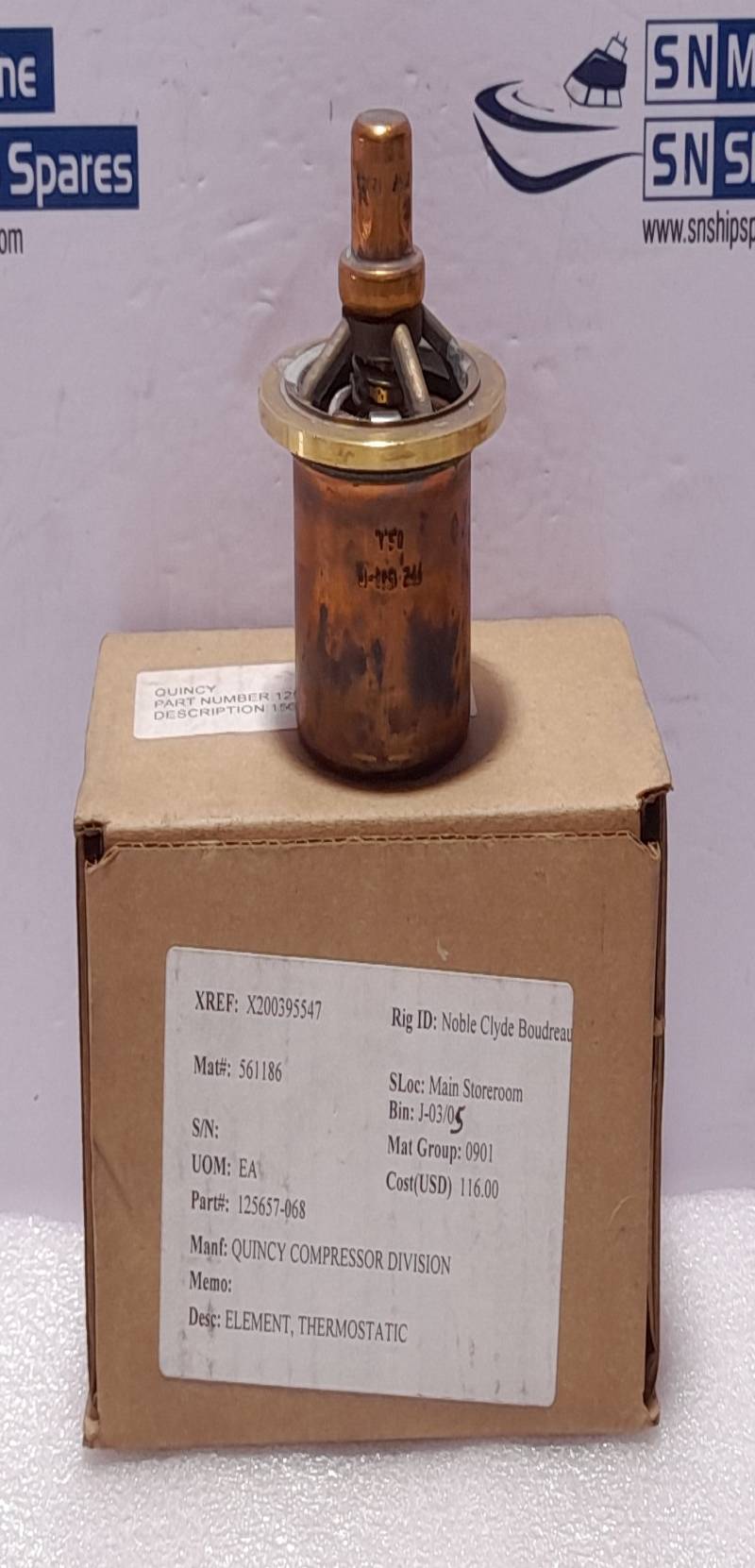 Quincy 125657-068 Thermostatic Element 1560-190 125657068 1560190