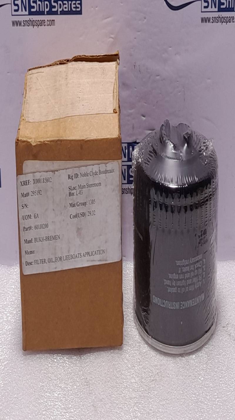 Bukh Bremen 601J0200 Oil Filter For Lifeboats Application