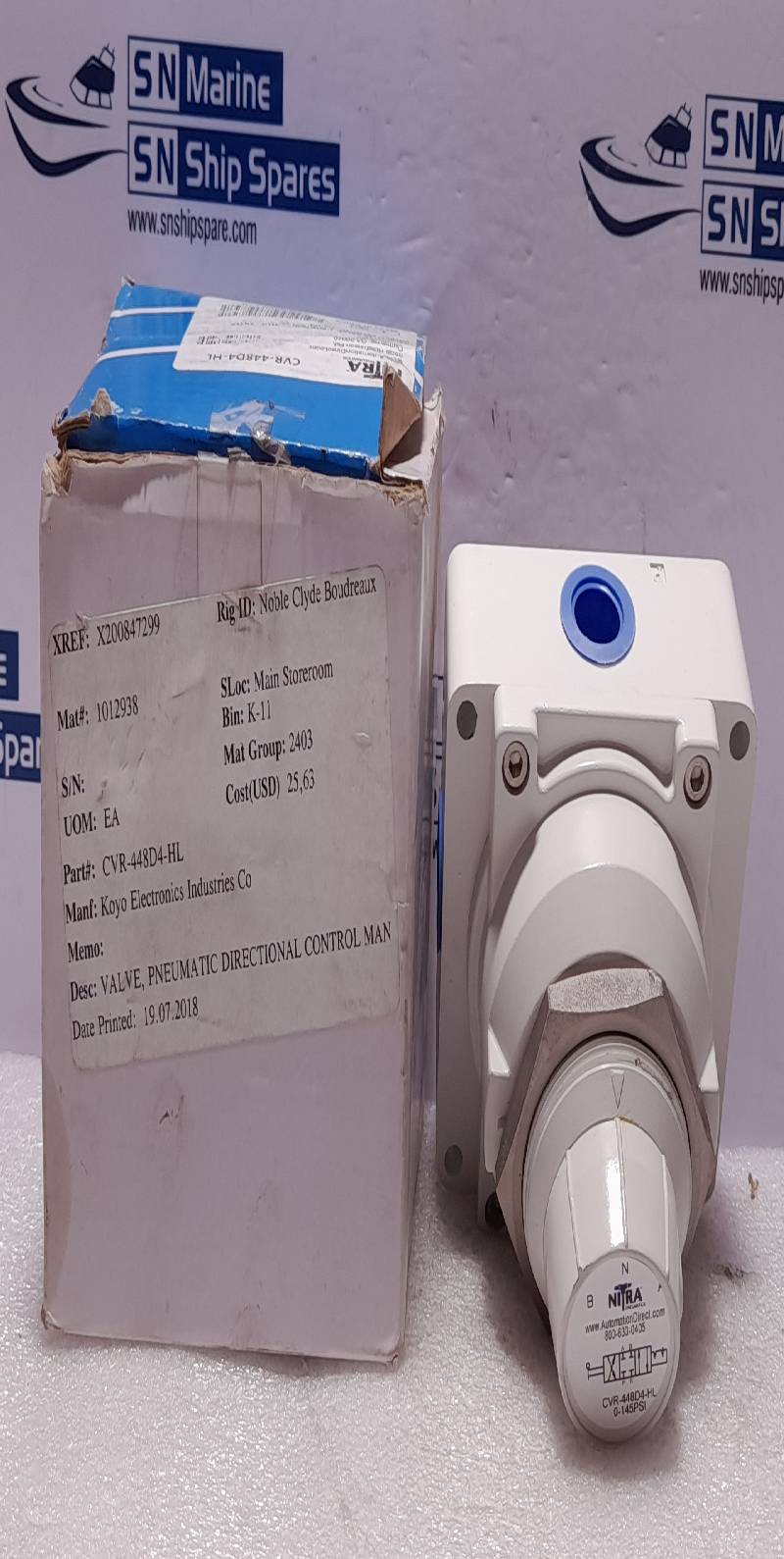 Nitra CVR-448D4-HL Hand Lever Valve 3-Position Close Center Rotary ½NPT 0-145PSI