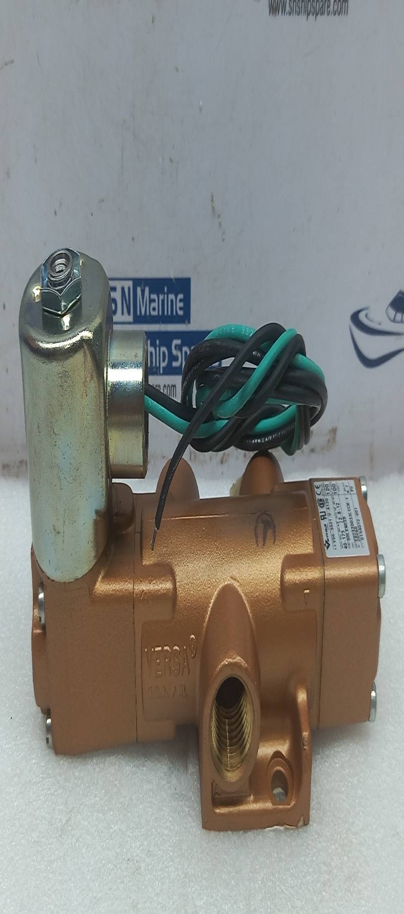Versa VSG-3521-U-A120 Airline Inlet Solenoid Valve 120V 60Hz 100V 50Hz