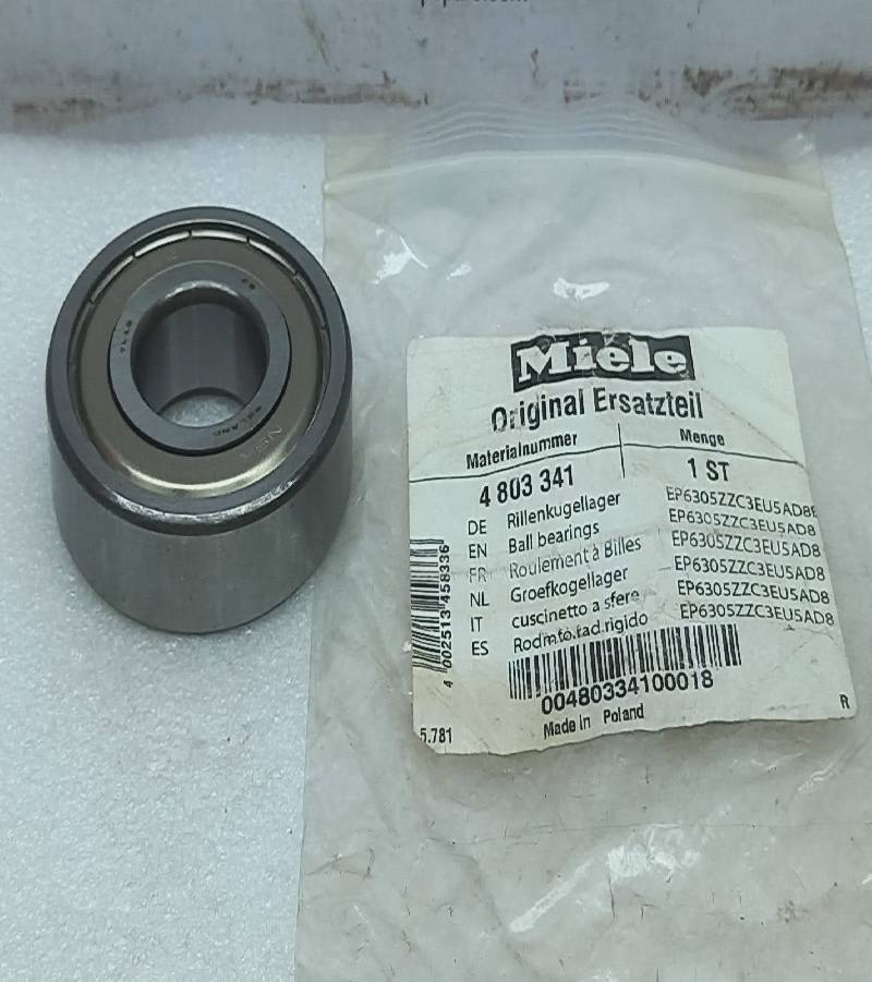Miele 4 803 341 Ball Bearing NSK 6305Z
