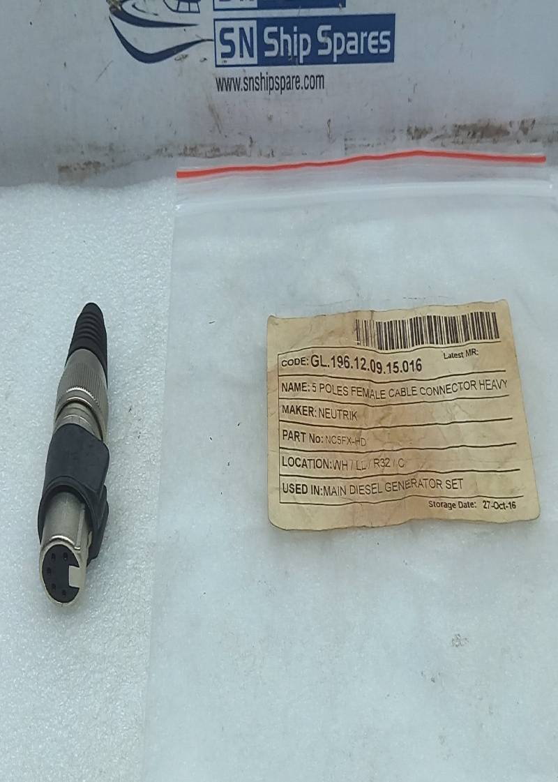 Neutrik NC5FX-HD 5Pole Female Cable Connector Heavy