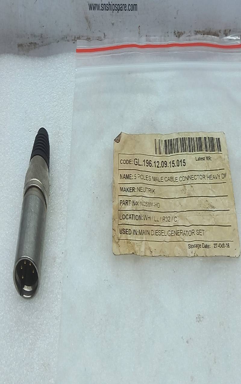 Neutrik NC5MX-HD 5Poles Male Cable Connector Heavy Duty 8PCs In Lot