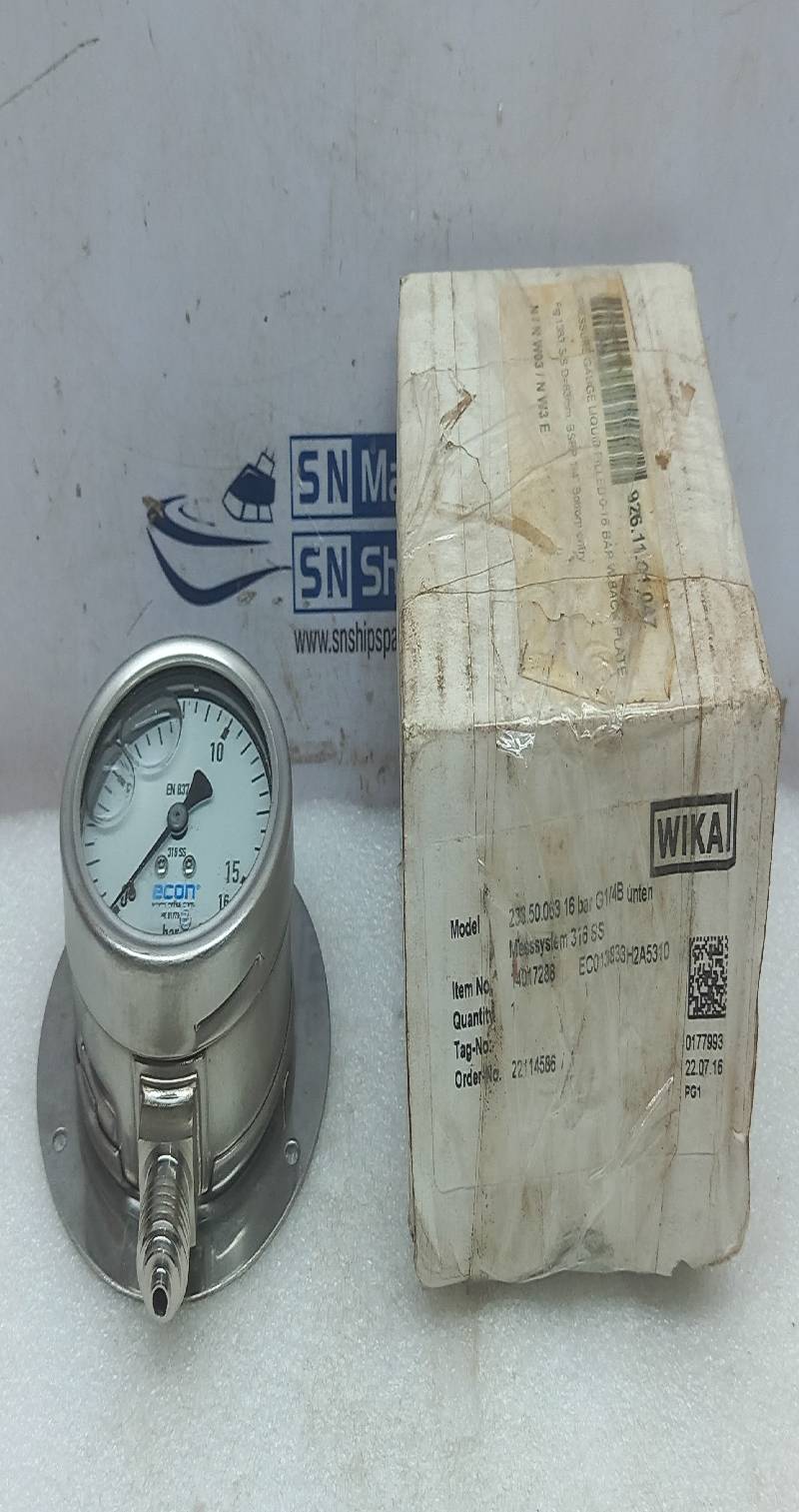 Wika 233.50.063 Compound Pressure Gauge 0-16Bar EC013833H2A5310
