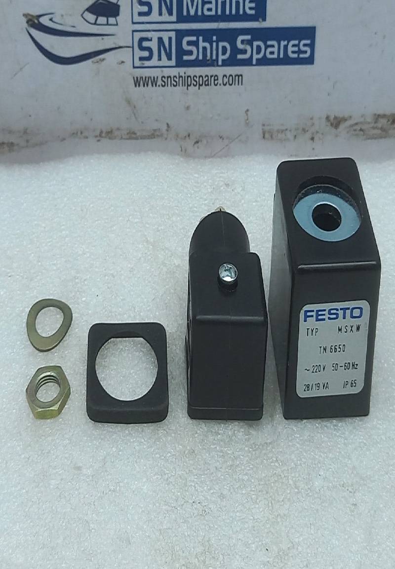 Festo MSXW Solenoid Coil TN 6650 ~220V 50-60Hz 28/19VA