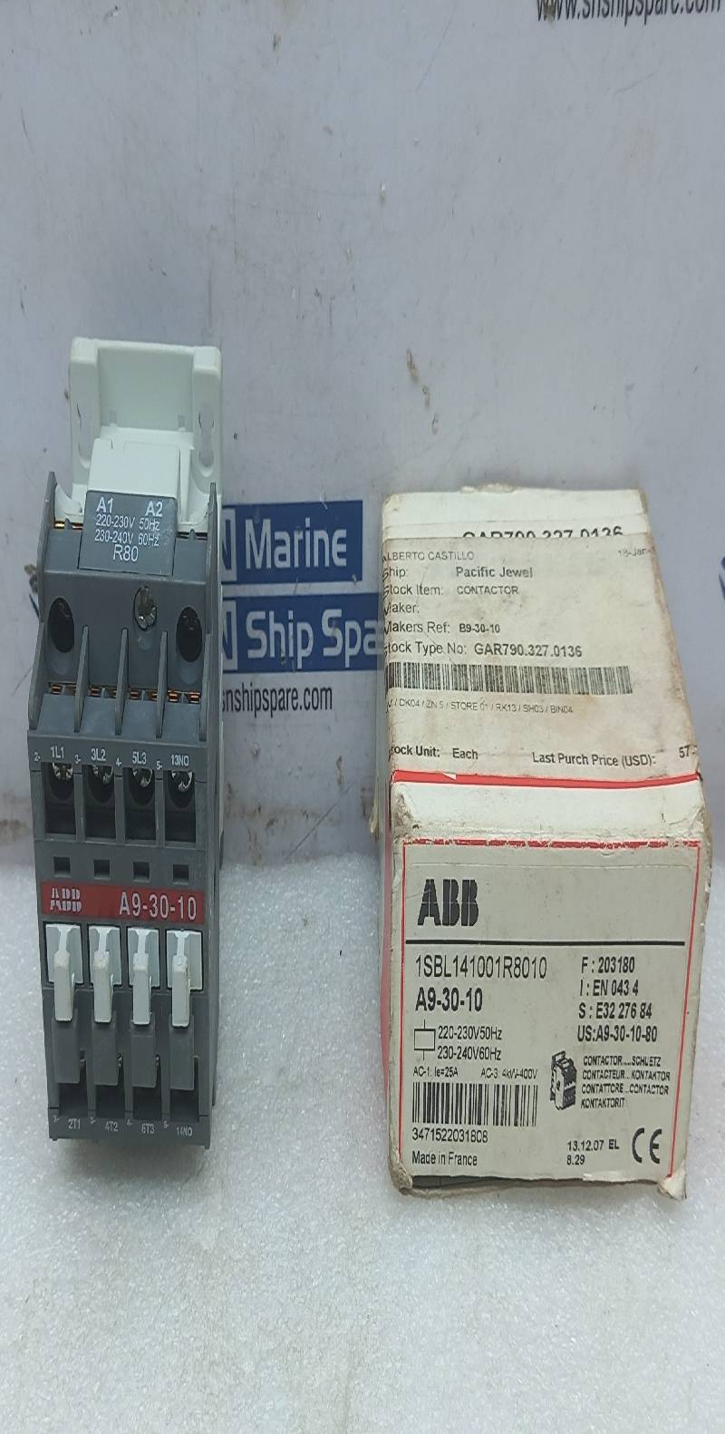 ABB A9-30-10 Contactor 480V 60Hz 400-415V 50Hz R51