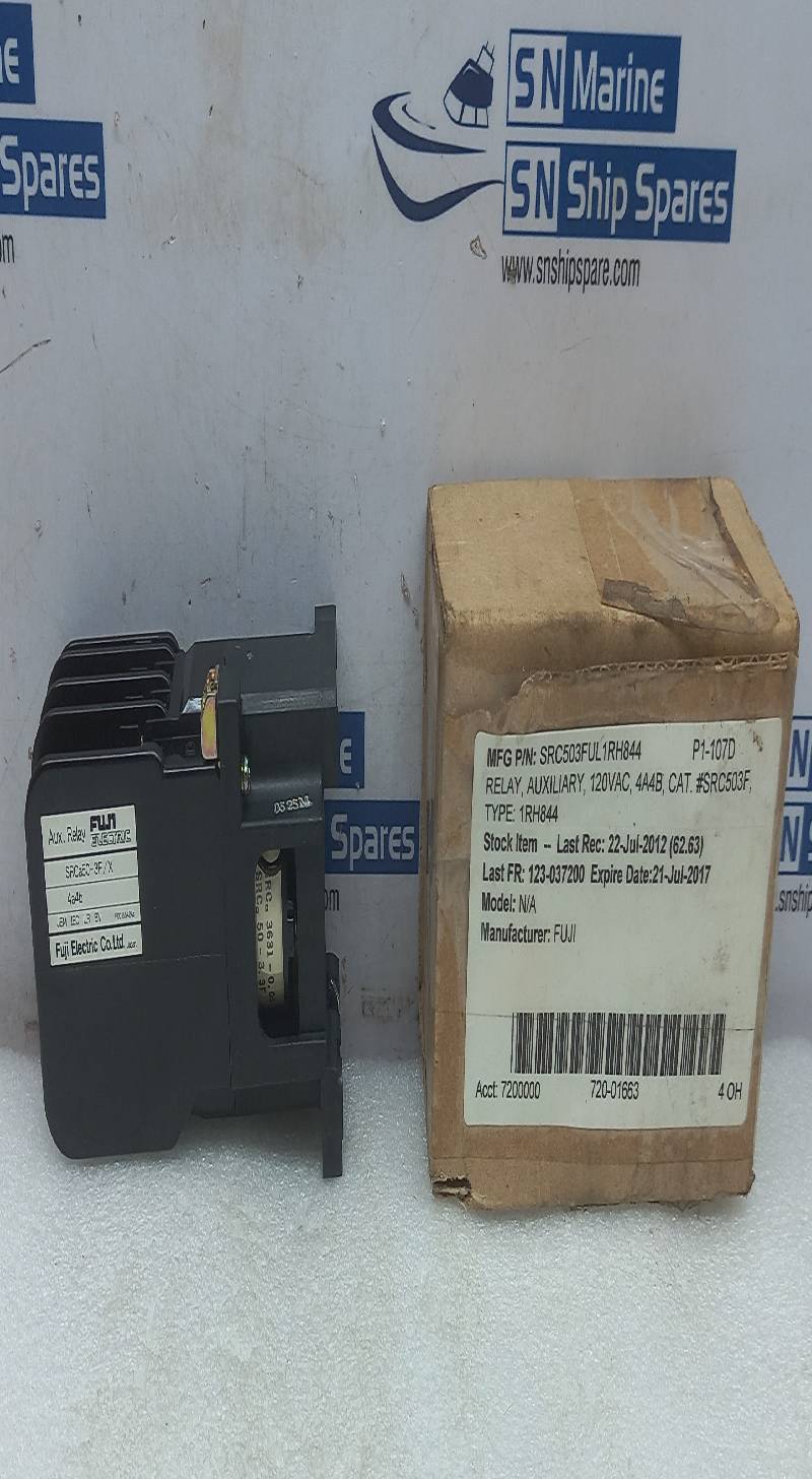 Fuji Electric SRCa50-3F Auxiliary Relay 4a4b 120VAC SRC503FUL1RH844