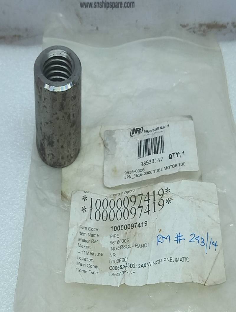 Ingersoll 96160006 Tube Motor 10 C