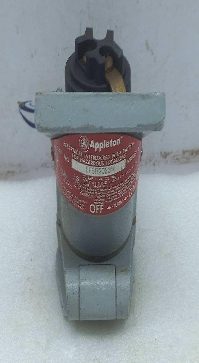Appleton EFSR-2023M Model B Receptacle Interlocked With Switch EFSR2023M