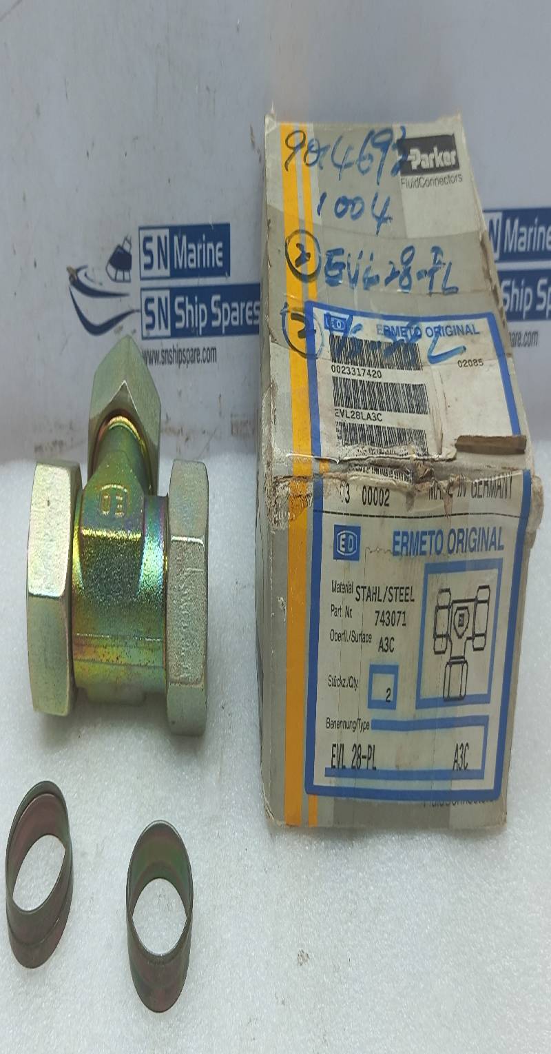 Parker Ermeto Stahl/Steel 743071 A3C EVL 28-PL