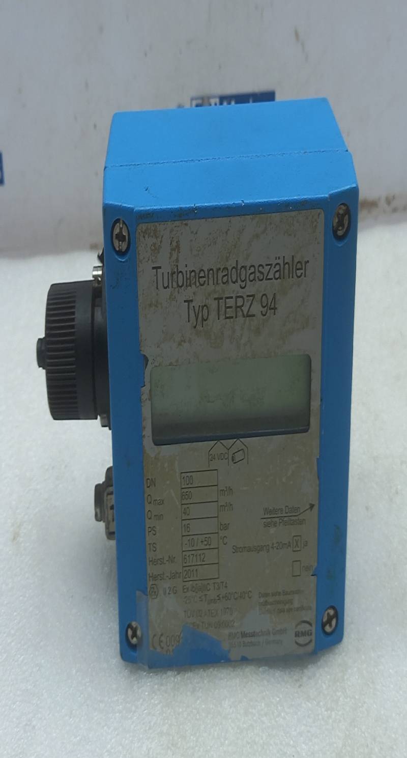 RMG TERZ 94 Turbine Wheel Gas Meter DN100 Qmax: 650m3/h Qmin m3/h