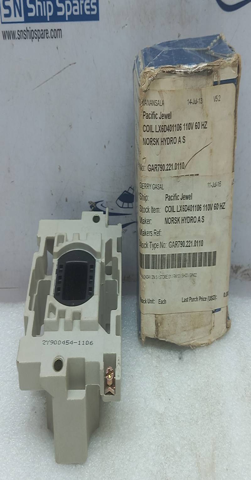 Telemecanique LX6-D401106 110V 50-60 Hz Coil 2Y900454-1106