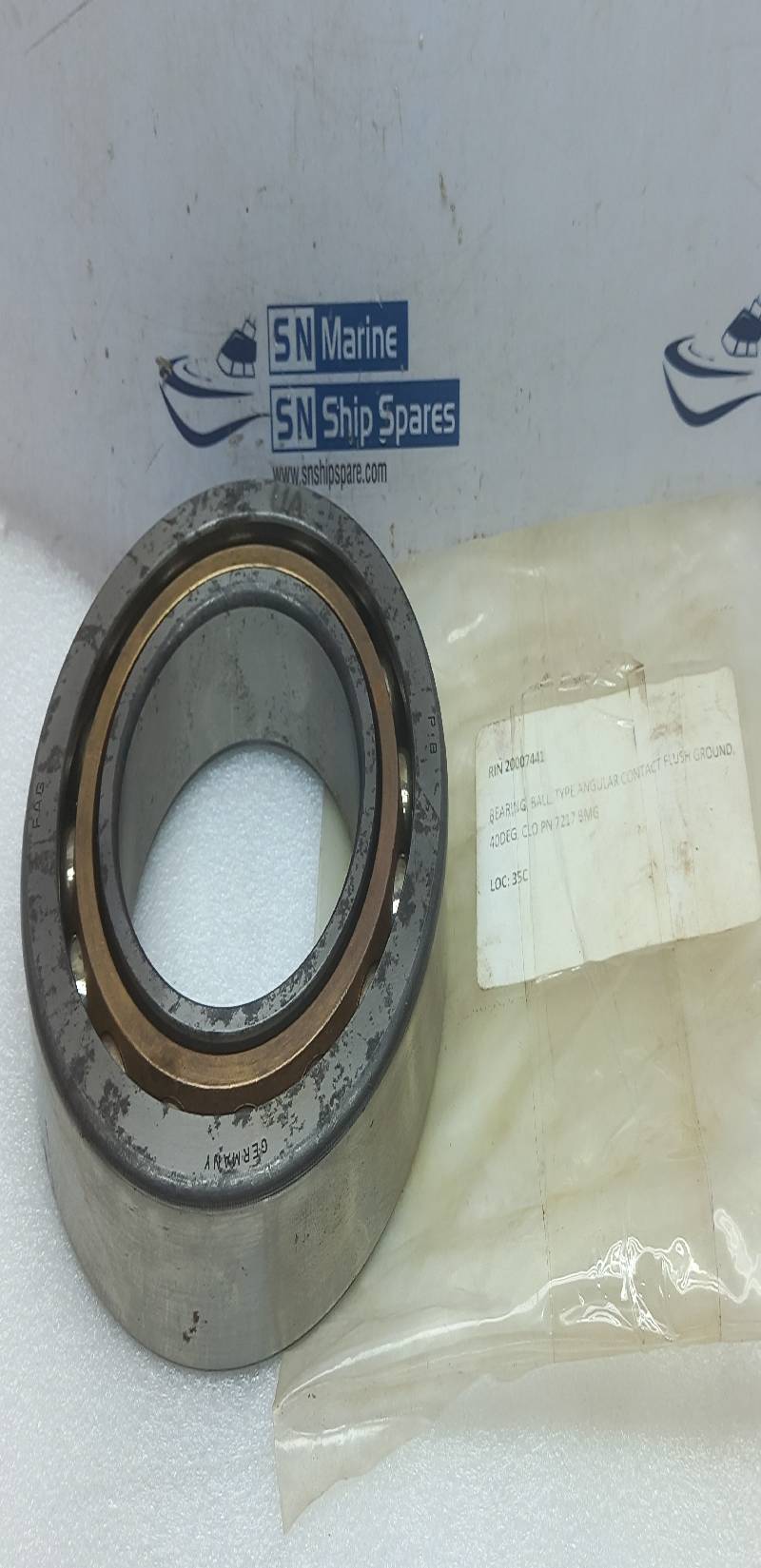 SKF 7217B Ball Bearing Type Angular Contact Flush Ground 40 Deg CLO PN 7217 BMG