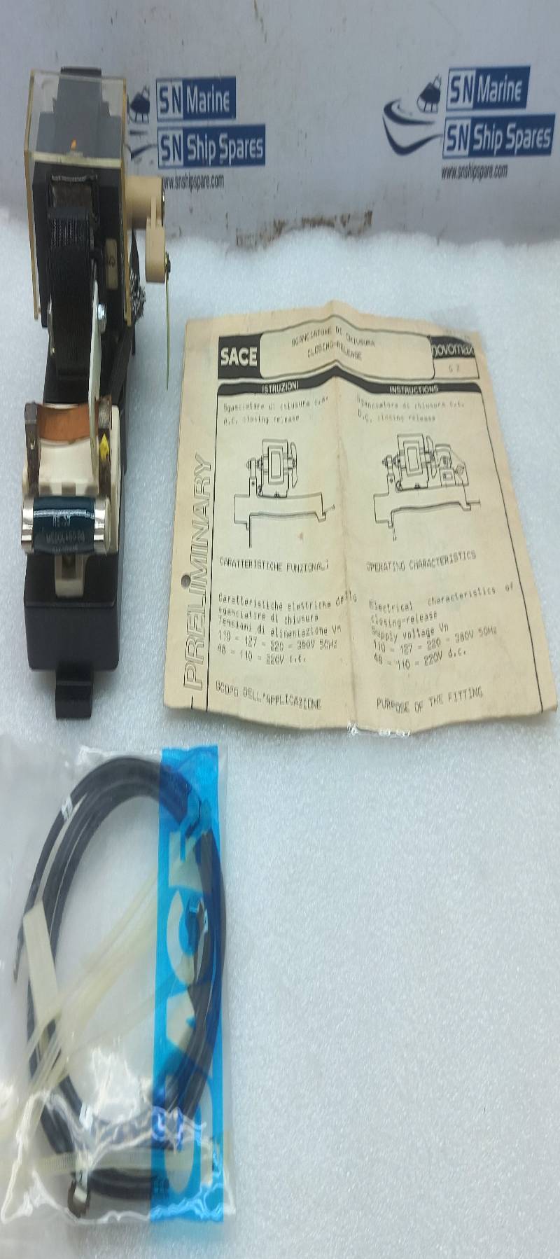 Sace 600967/261 D.C. Shunt Closing Release Novomax G 2 Kit 135