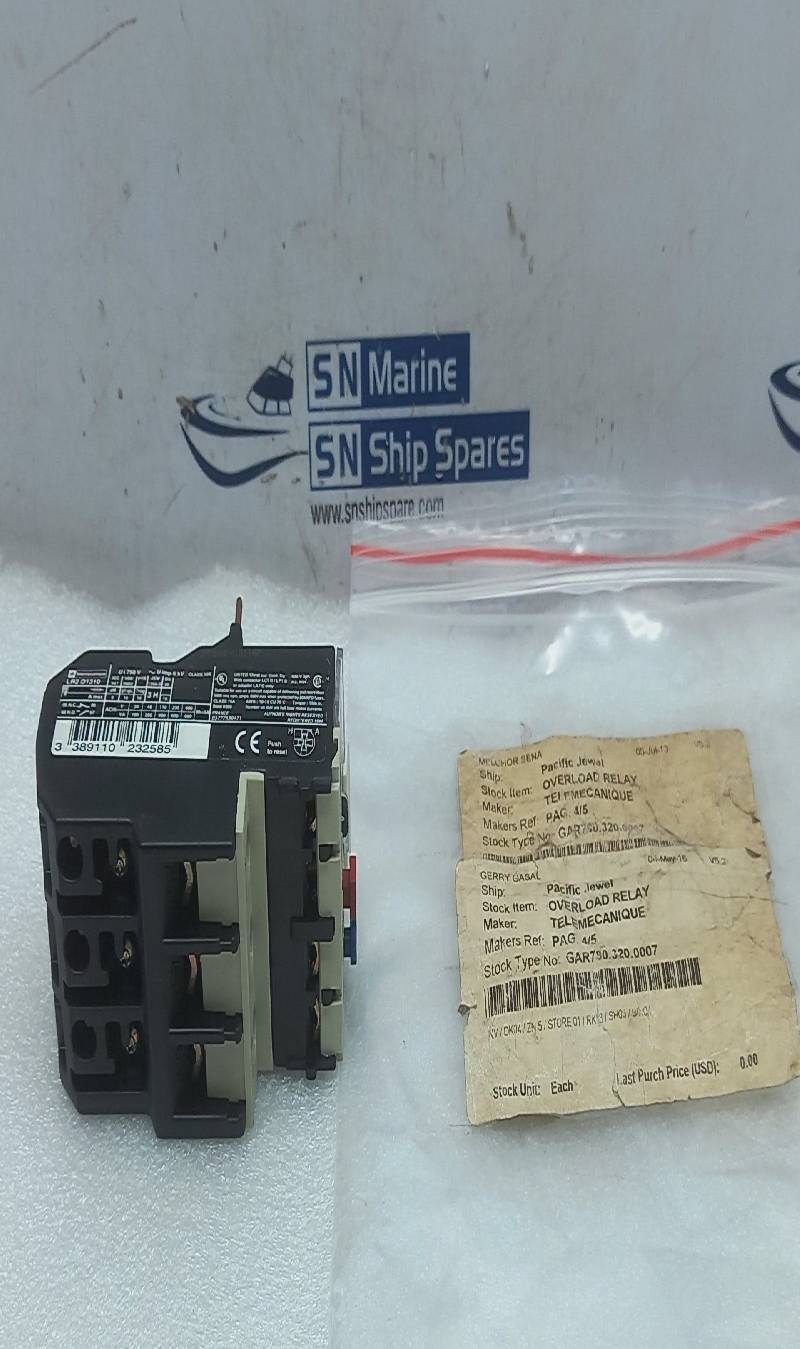 Telemecanique LR2D1310 Overload Relay PAG. 4/5 Water Press System 790.320.0007
