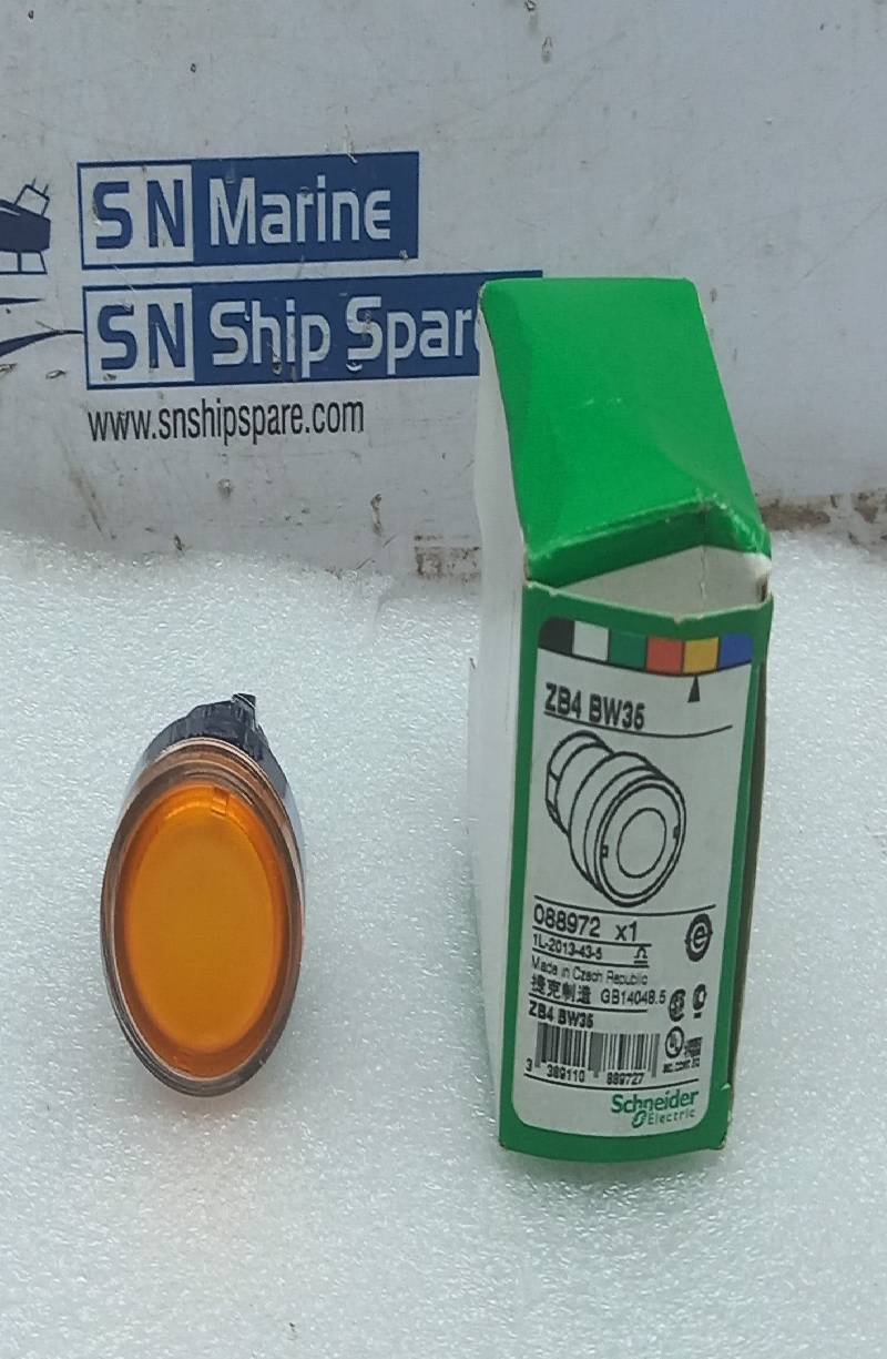 Schneider ZB4 BW35 Amber Yellow Pushbutton 088972 1L-2013-43-5 2 Pcs / Lot
