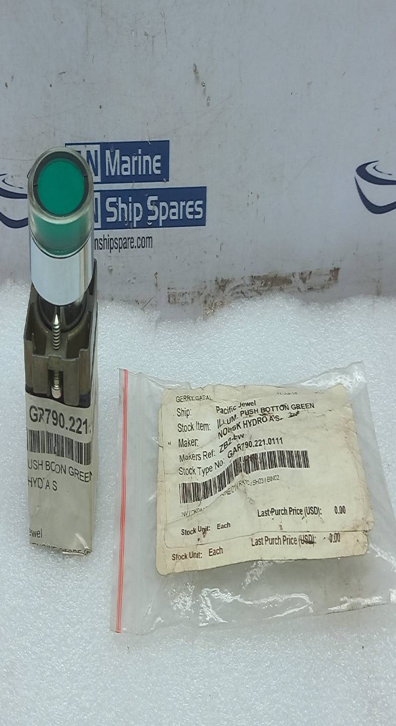 Norsk Hydro ZB2-BW Illum.Green Push Button Switch GAR790.221.0111