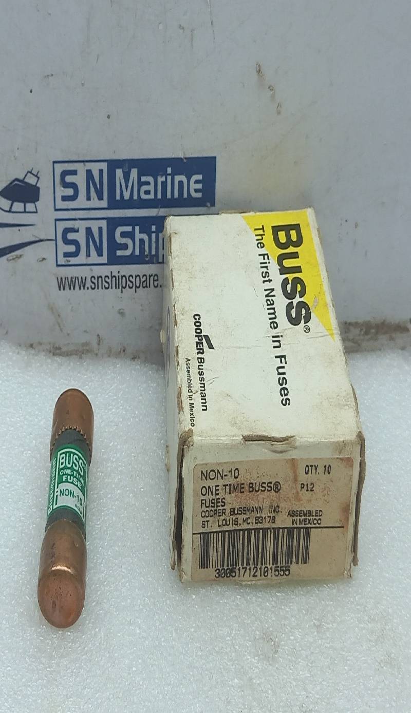 Cooper Bussmann NON-10 amp One Time Buss Fuse 250V - 10PCs/Lot