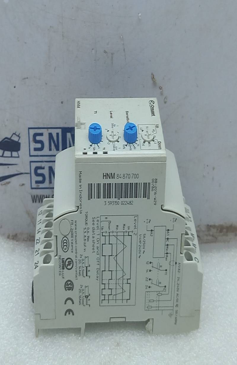 Crouzet Monitoring Relay HNM 84870700 Level Control Relay 24-240V AC/DC 50/60Hz
