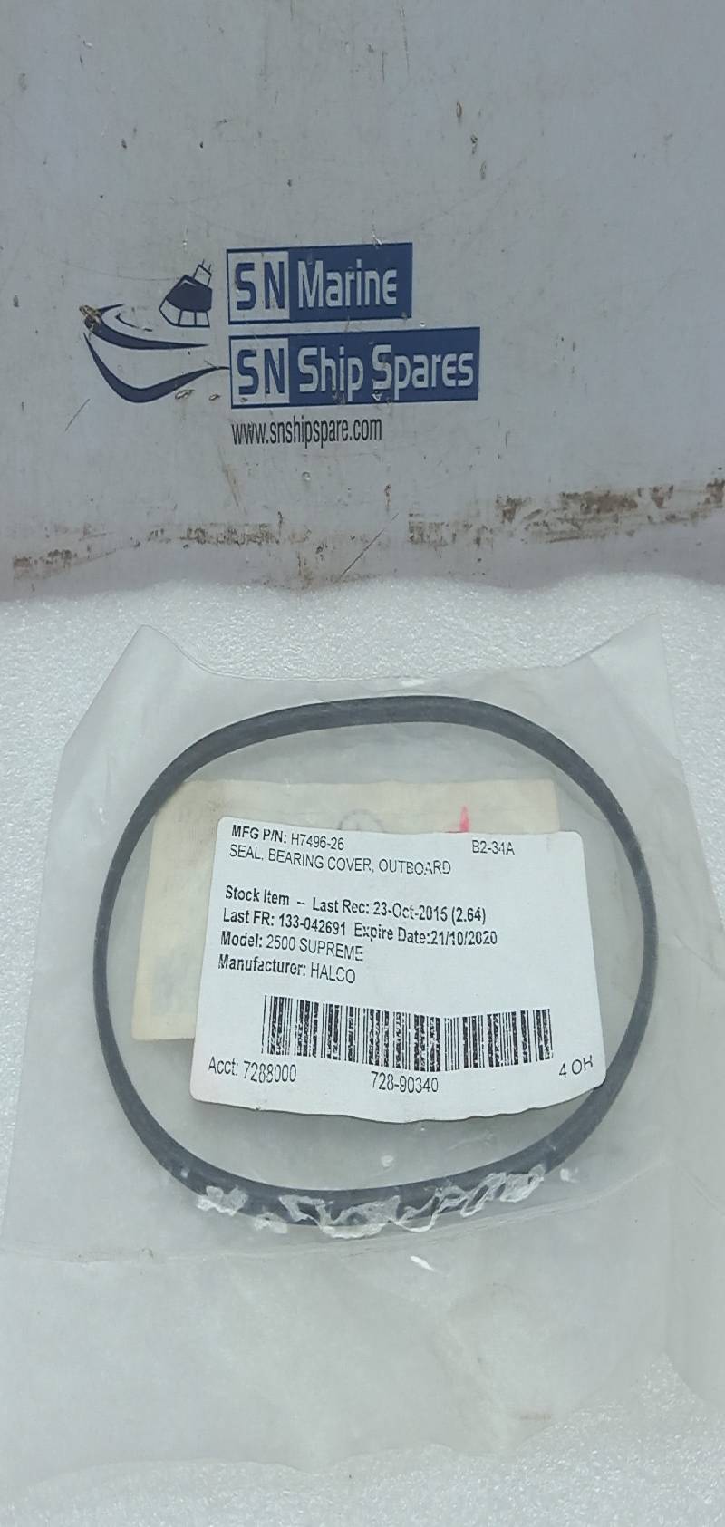 Halco H7496-26 Outboard Bearing Cover Seal NOV 072200017 2 Pcs / Lot