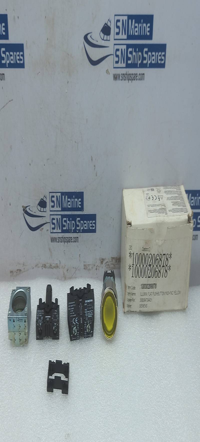 Siemens 3SB3 647-0AA31 Illumin Flat Push Button Yellow 3SB36470AA31