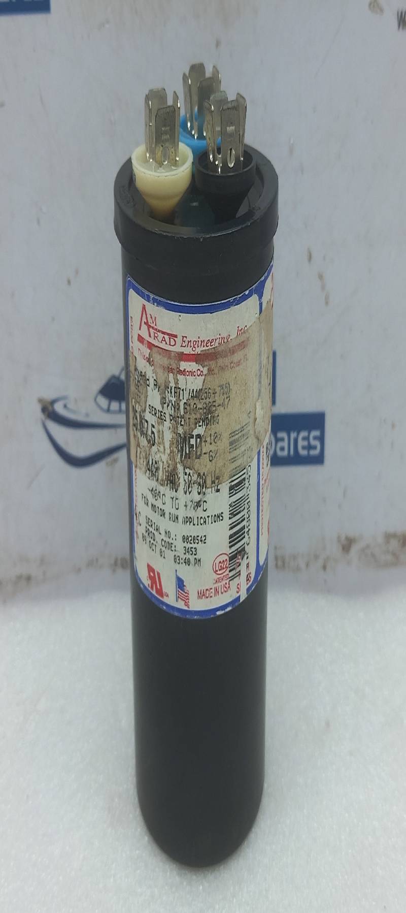 Friedrich 61080347 Dual Run Capacitor 25/7.5 440 Mfd Amrad 610-803-47