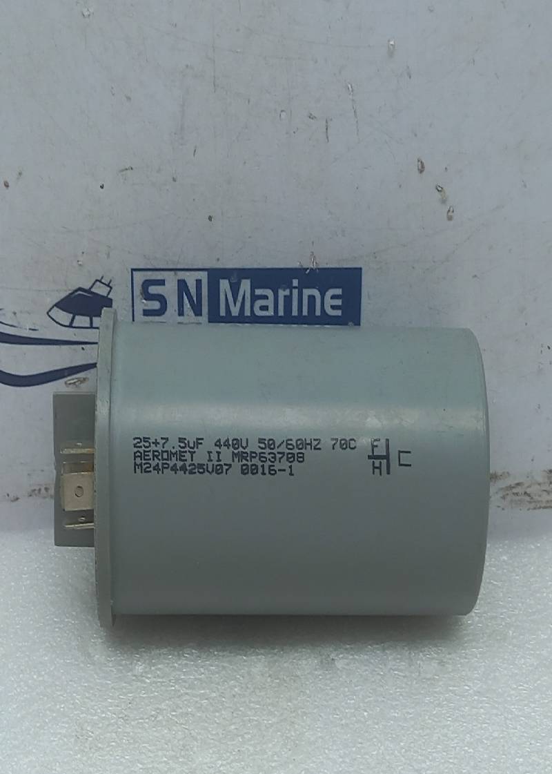 Aeromet M24P4425V07 Capacitor 25+7 5uF 440V 50/60HZ 70C