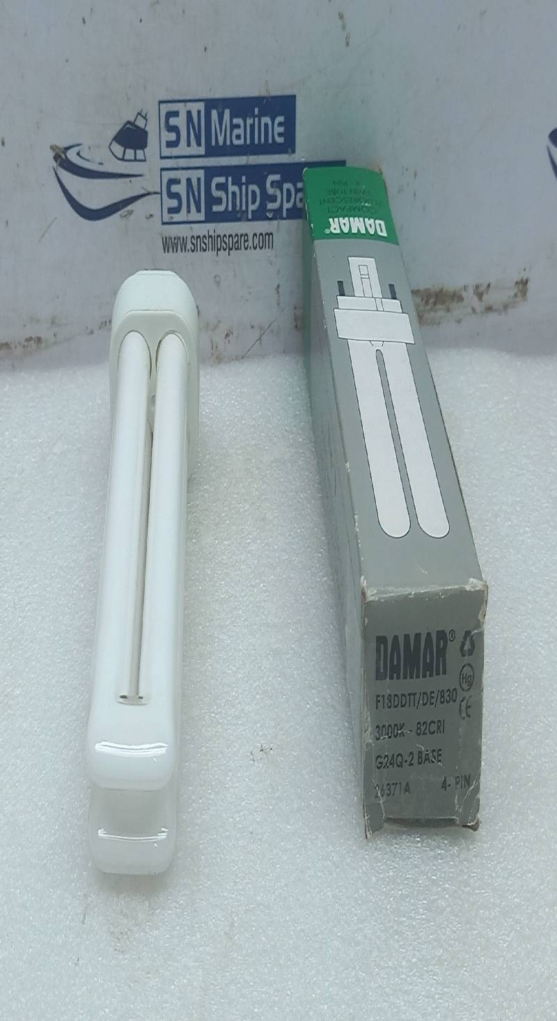 Damar 26371A F18DDTT/DE/830 18 CFL Double Twin Tube Watt 3000K – 82CRI G24Q-2 Base 4-PIN