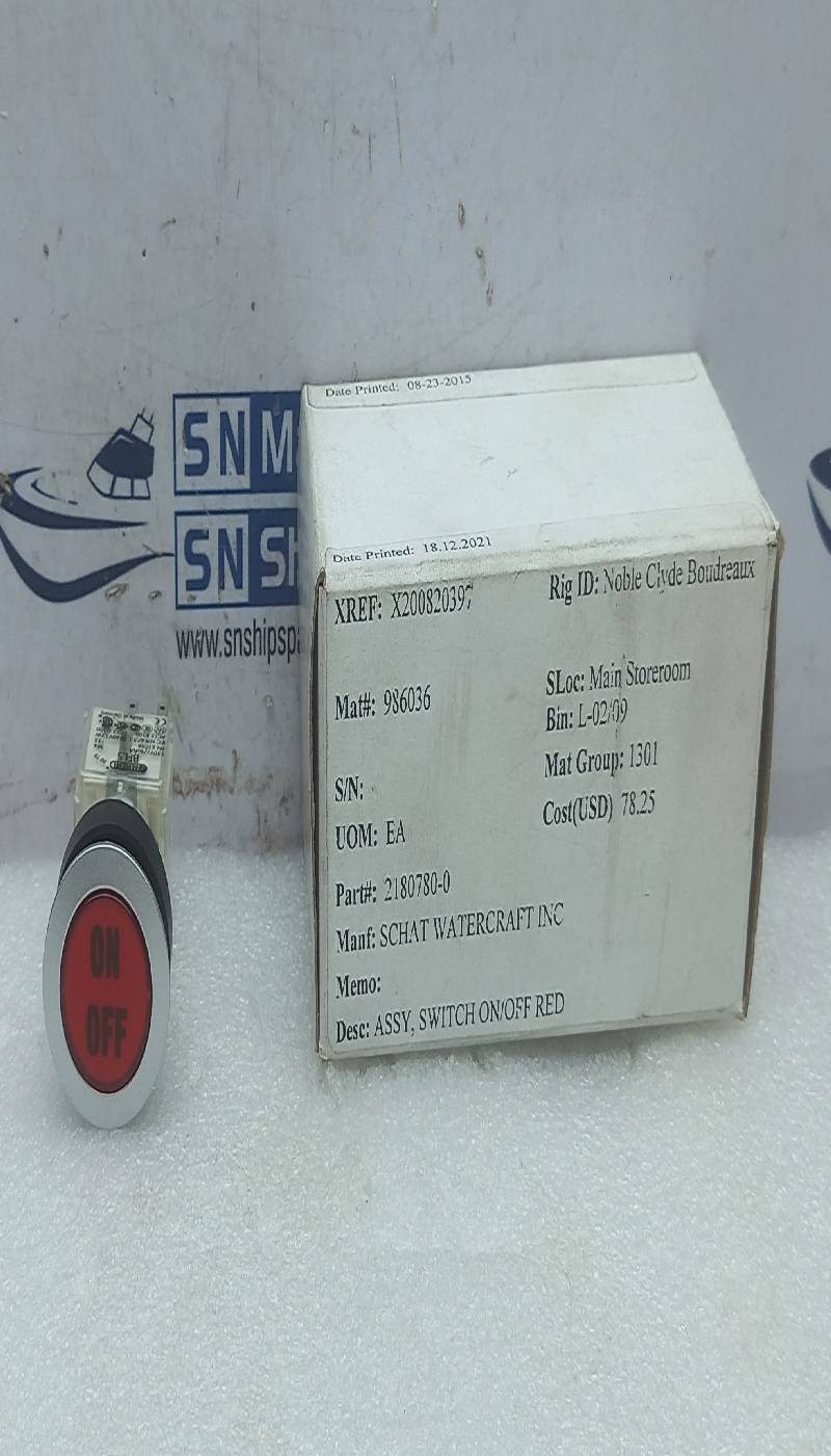 Steyrmotors 2180780-0 Assy Switch On/Off Red Schlegel BFL5