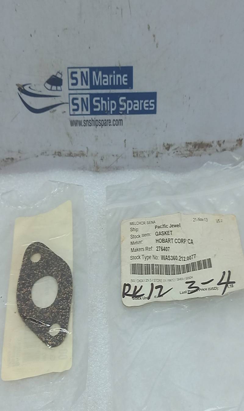 Hobart 276407 Gasket 12 Pcs / Lot