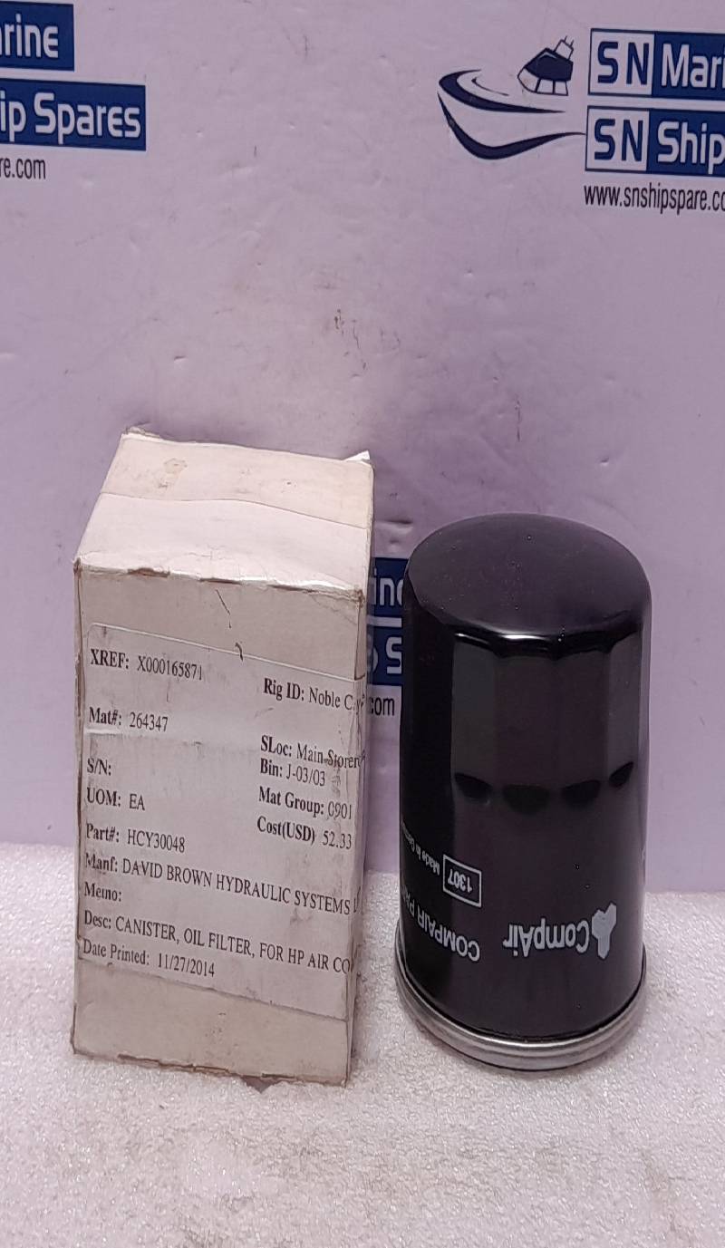 CompAir 98262/1009 Canister Oil Filter for HP Air Compressor David Brown HCY30048