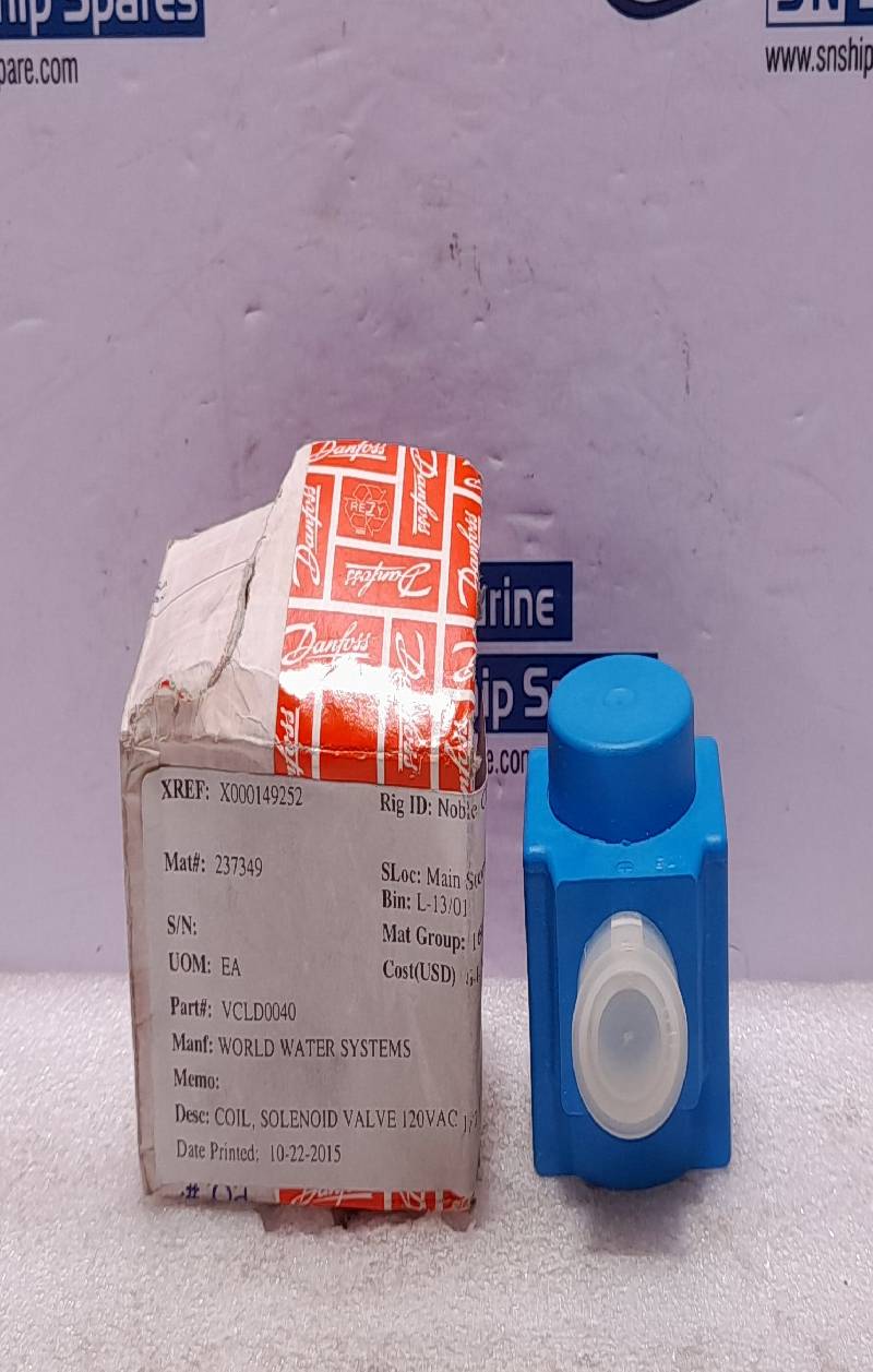 Danfoss 018F7663 Solenoid Valve Coil 120VAC ½ IN Type BY120CS