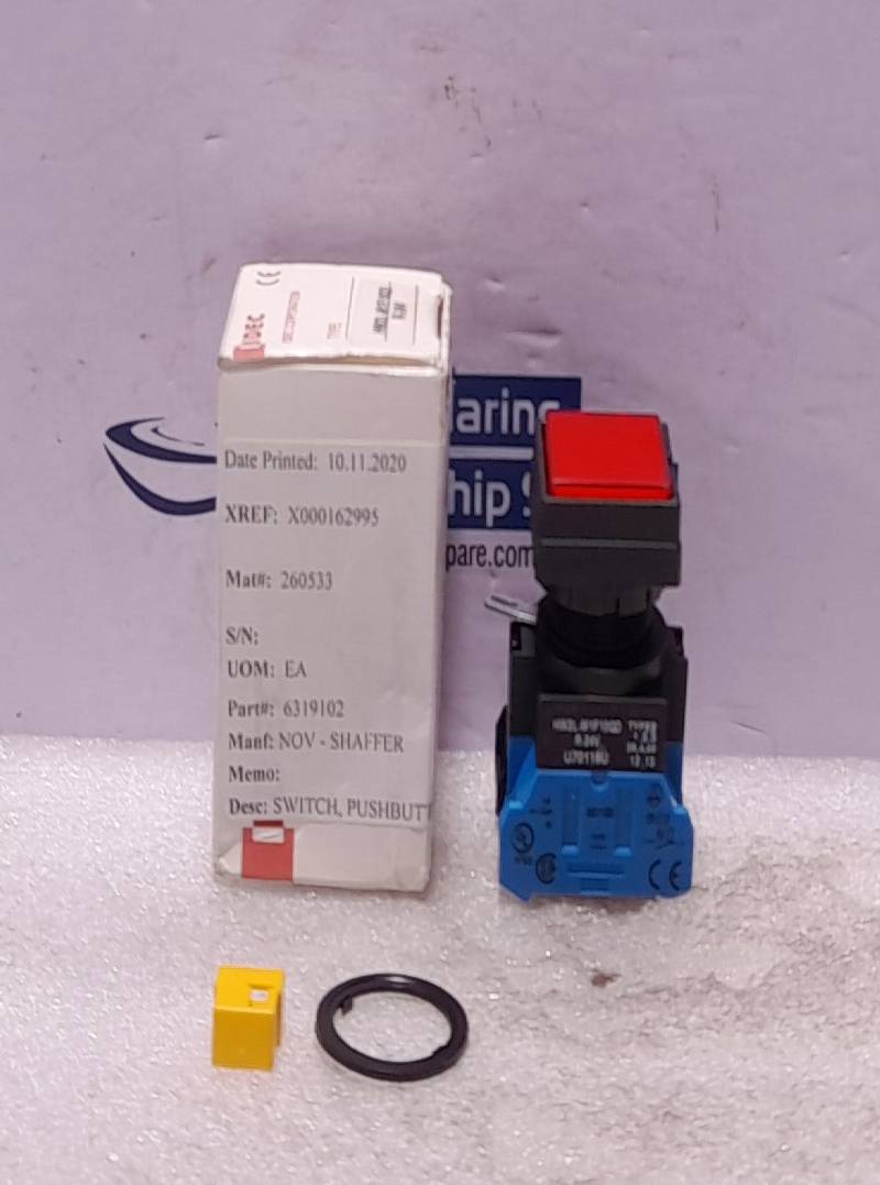 IDEC HW2L-M1F10QD-R-24V Pushbutton Switch illuminated red col HW2LM1F10QDR24V