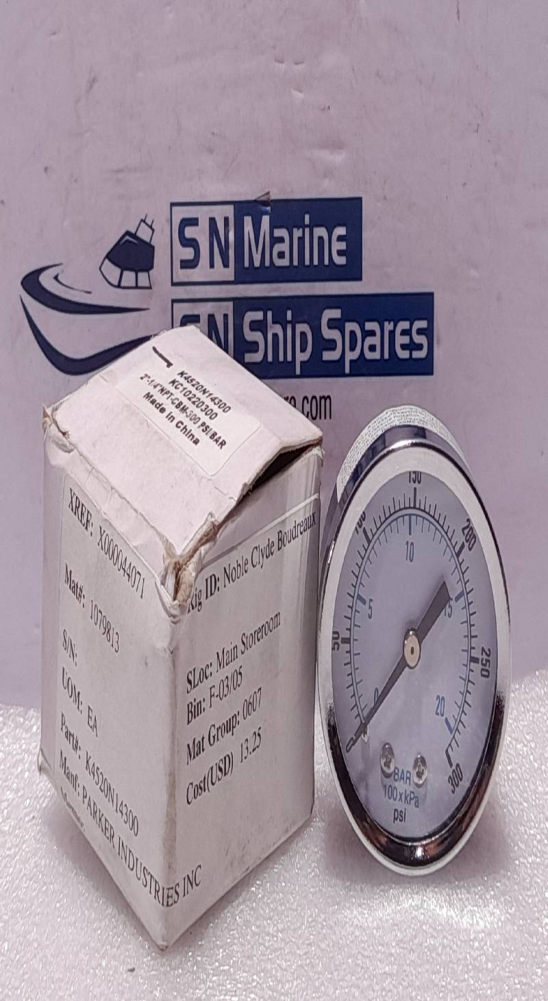 Parker K4520N14300 Pressure Gauge KC10220300