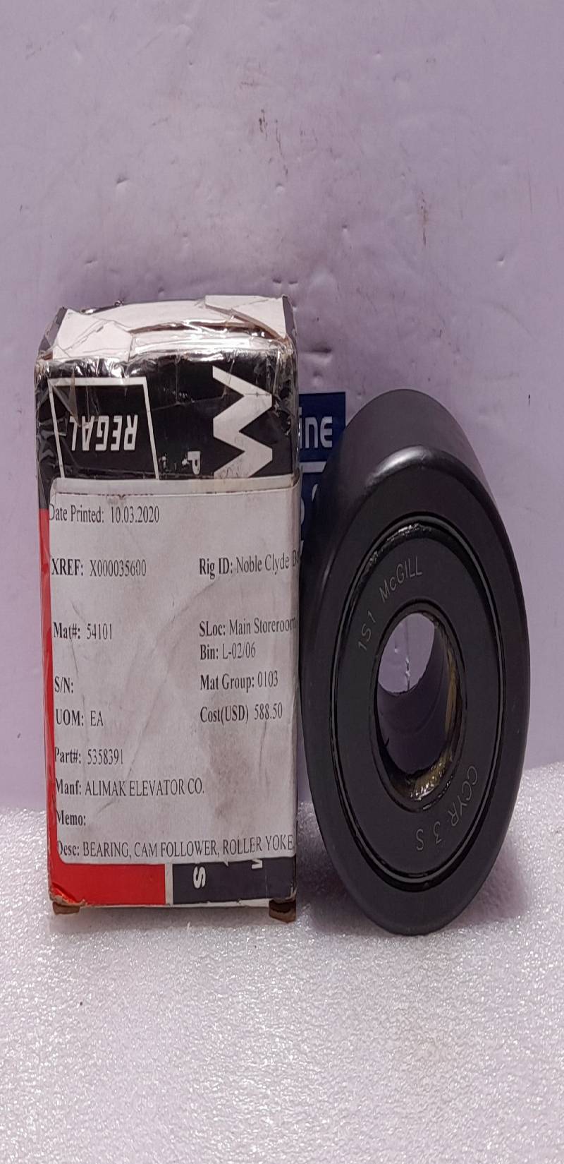 McGill Lubri Disc CCYR 3 S Cam Follower Bearing 4300510000 Alimak 535839-1