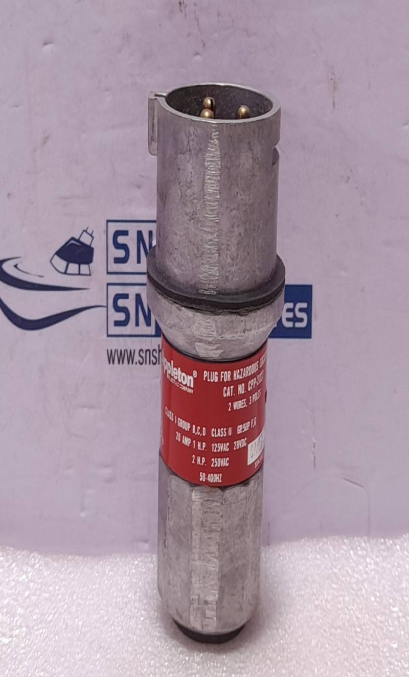 Appleton CPP2023B Electrical Plug 20A 2W 3P ½ in to 5/8