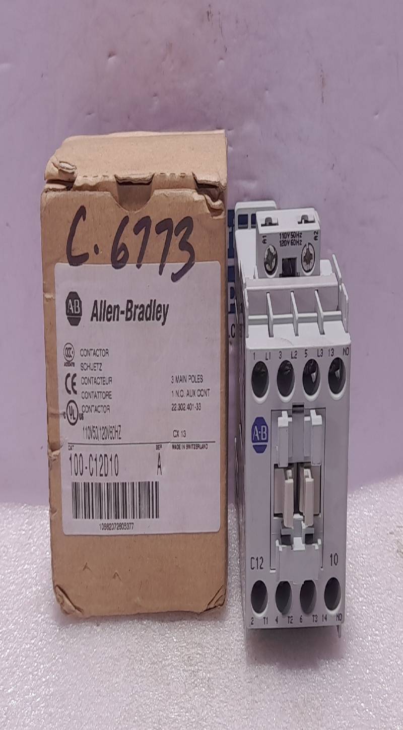 Allen Bradley 100-C12D10 Electrical Contactor IEC 12 A AMPS