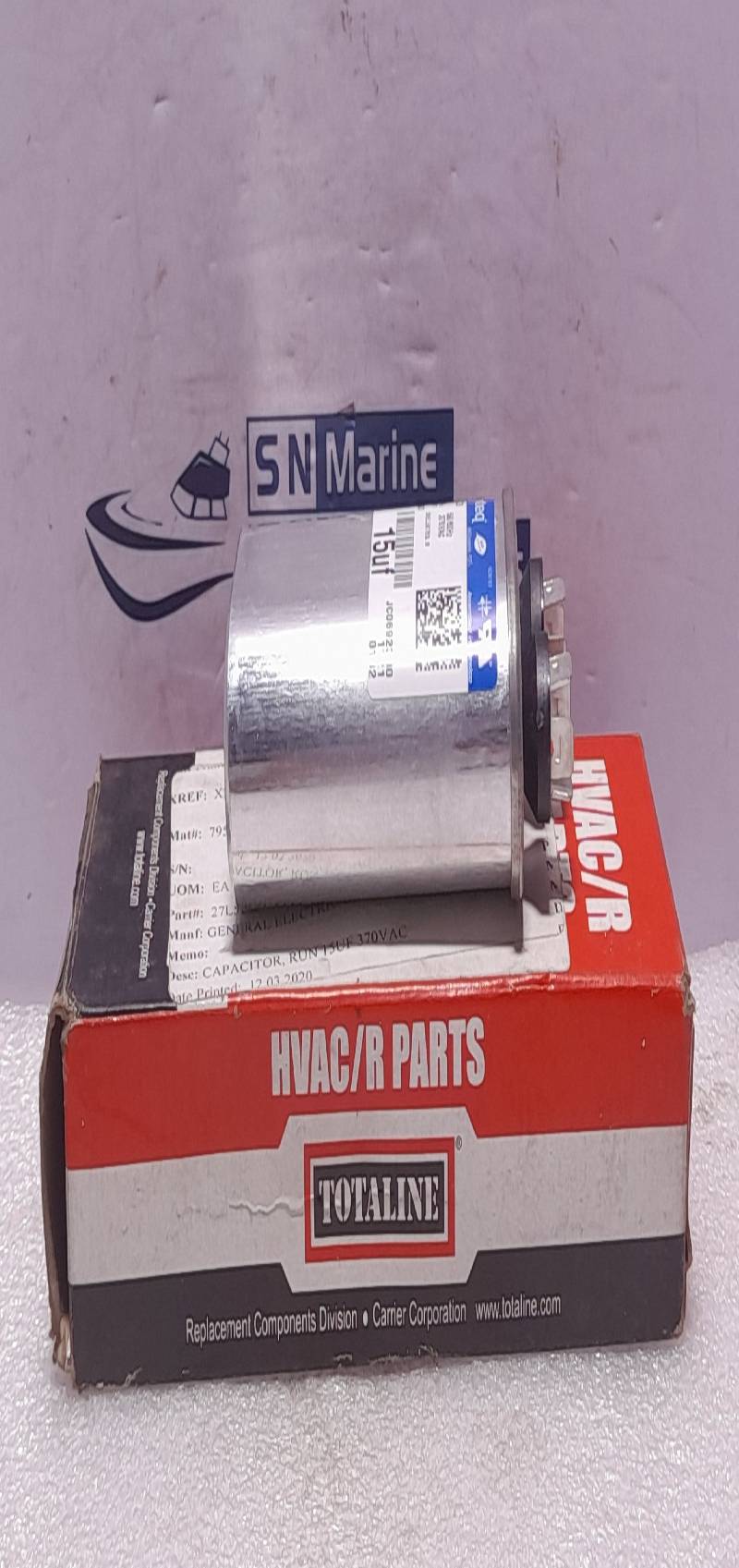 Genteq 15uf 27L567BZ3 P291-1503 HVAC Capacitor Run 370 VAC