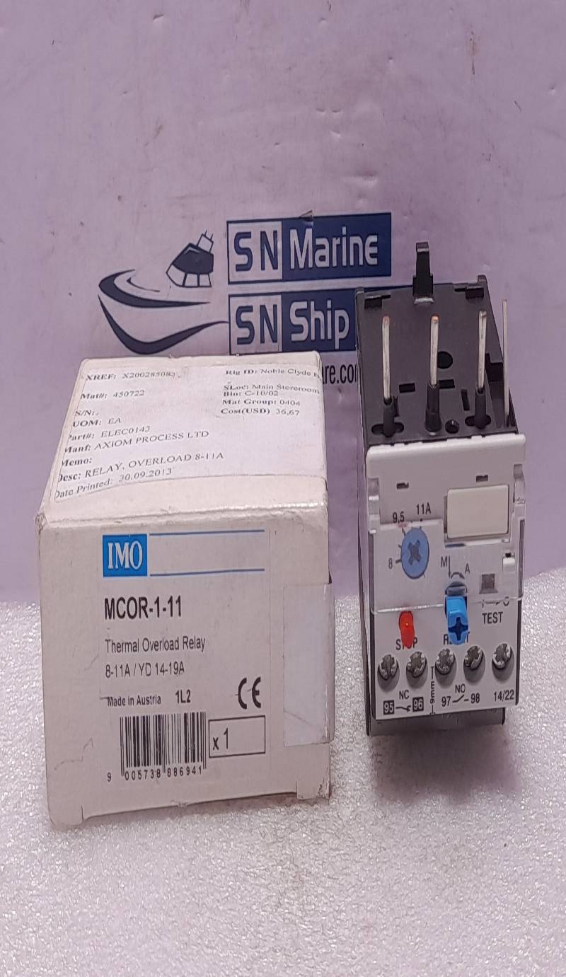 IMO MCOR-1-11 Thermal Overload Relay 8-11A / YD 14-19A Axiom ELEC0143