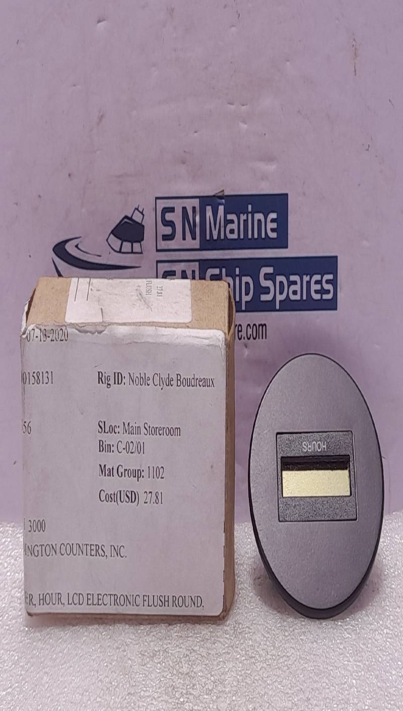 Redington 3311 3000 Hour Meter LCD Electronic Flush Round 33113000