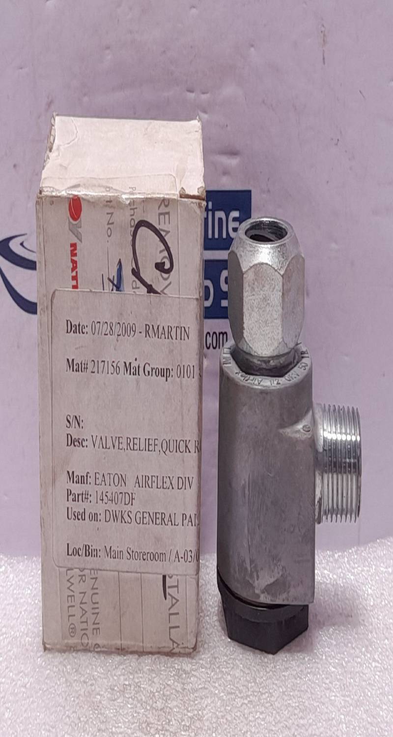 Eaton Airflex 145407DF ½ QRV Quick Release Valve NOV 7500162