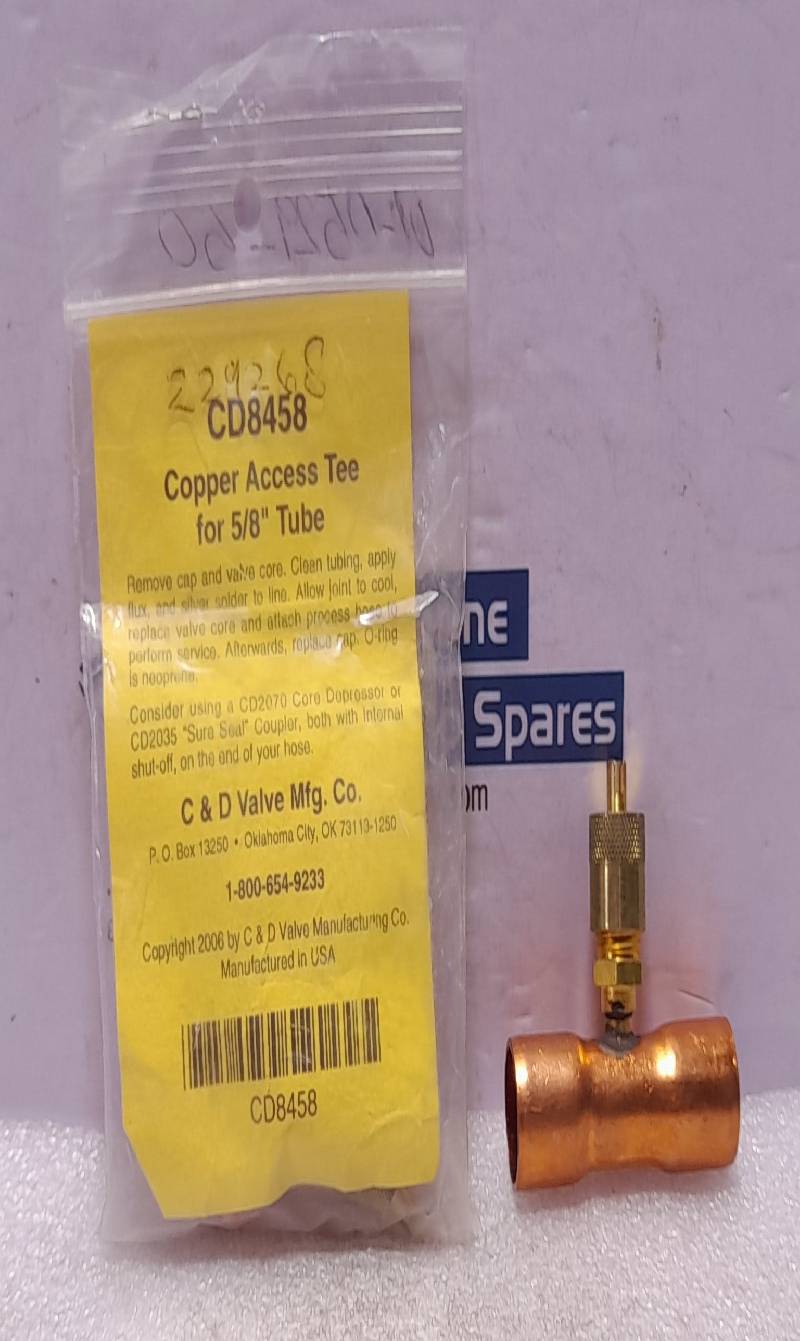 C & D CD8458 Copper Access Tee for 5/8” Tube 2 Pcs / Lot