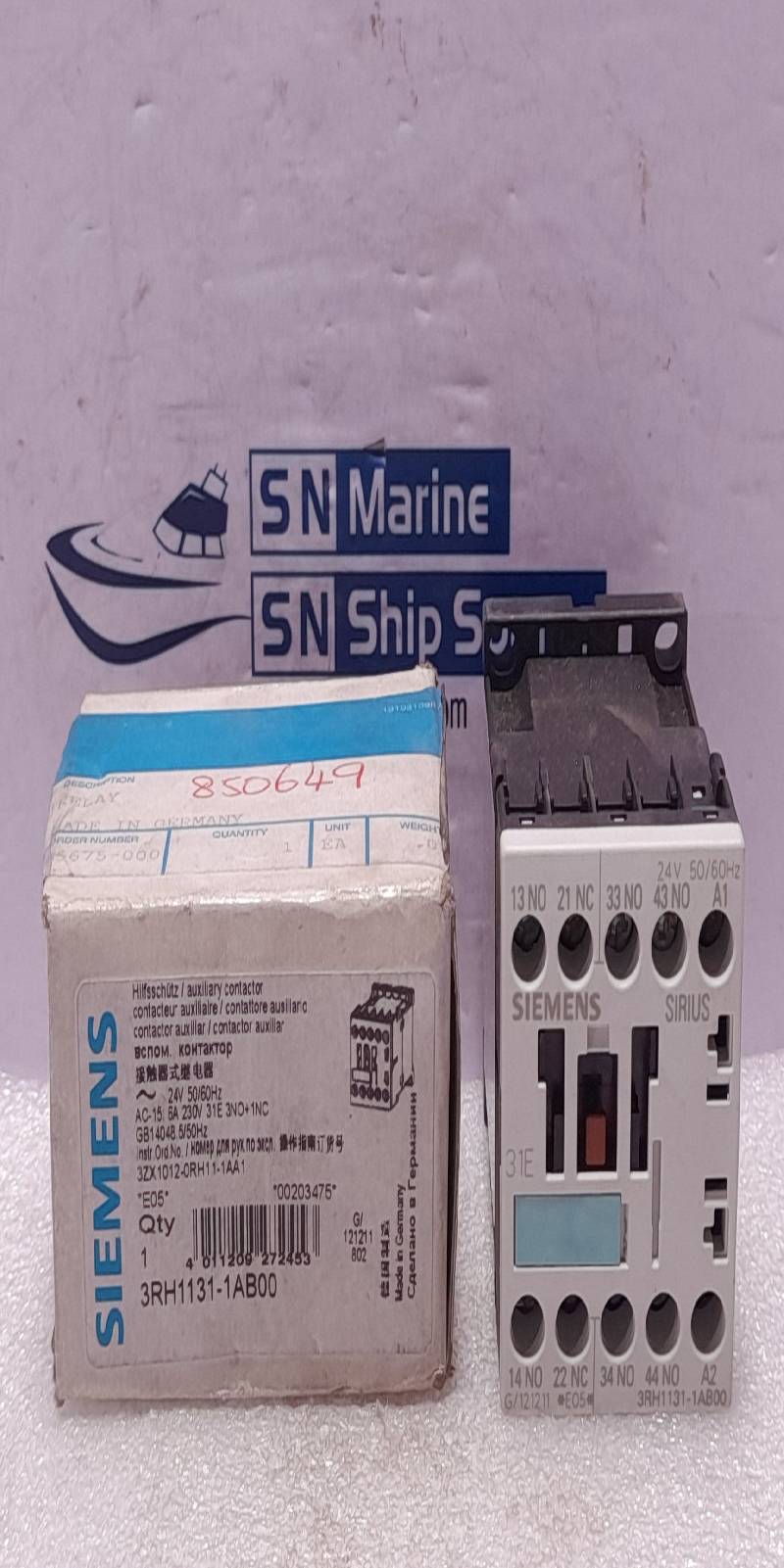 Siemens 3RH1131-1AB00 Contactor 3RH11311AB00