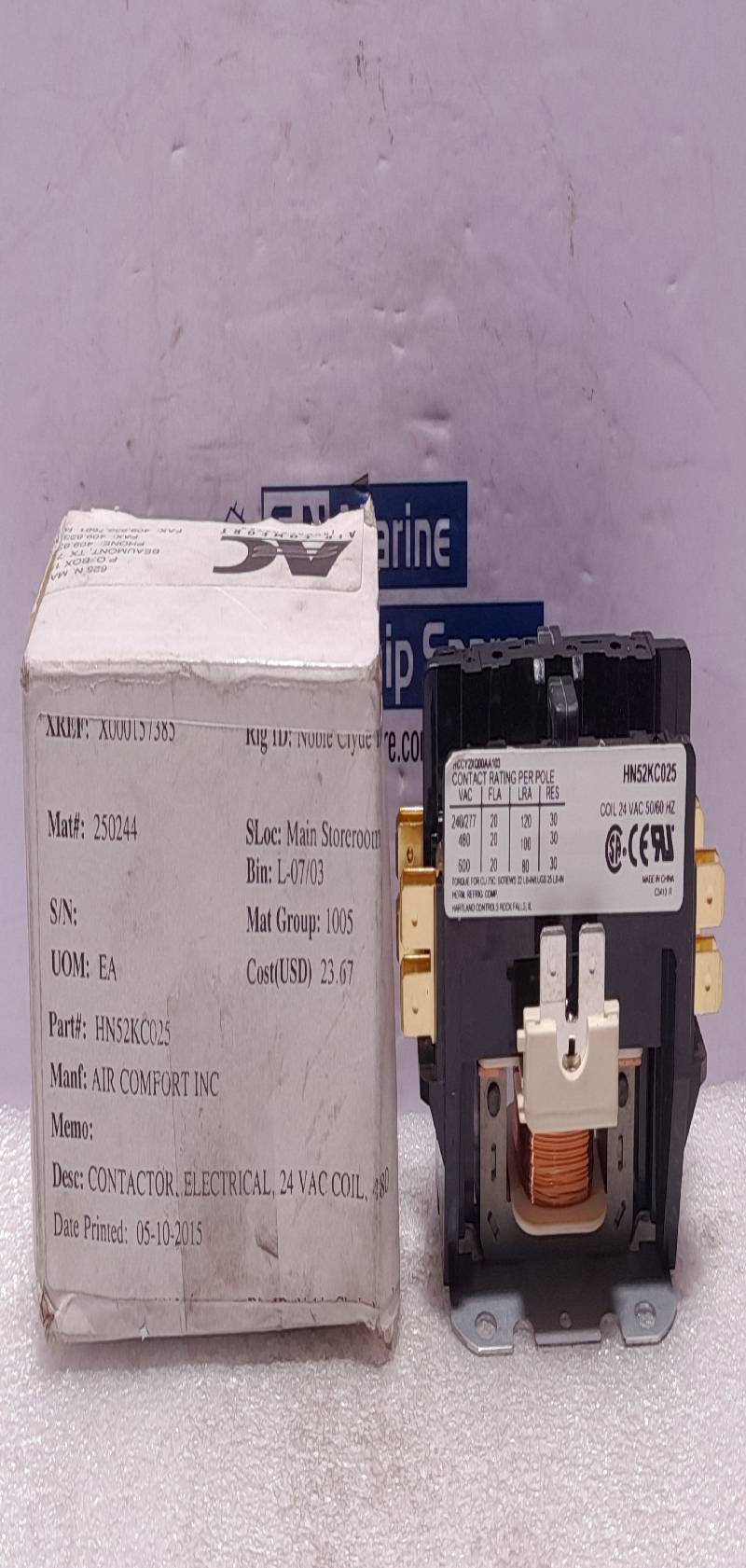 Carrier HN52KC025 - Contactor Coil 24 VAC 50/60 HZ
