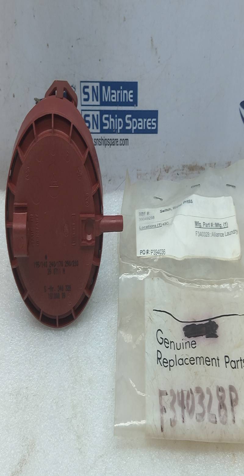 Alliance Laundry F340328 Water Level Pressure Switch P394036